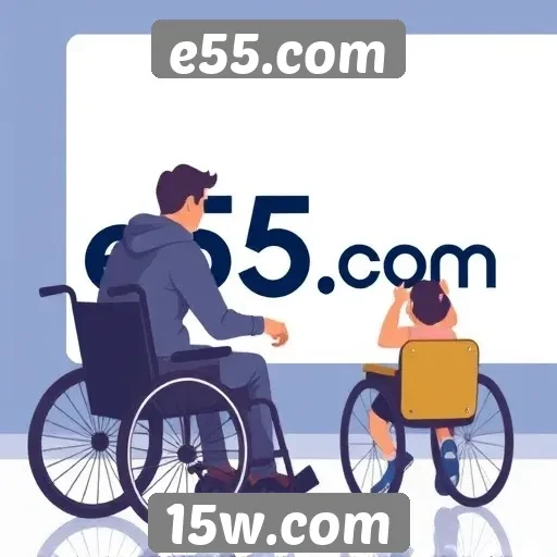 Acessibilidade do site e55.com para jogadores