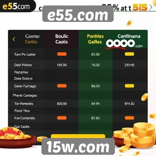Comparativo entre e55.com e outros sites de jogos