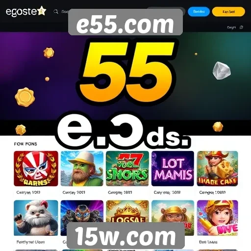 e55.com oferece uma plataforma diversificada de jogos online